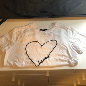 White honey heart shirt